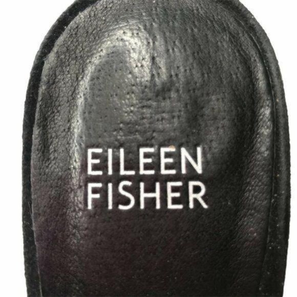 Eileen Fisher Suede Almond Toe Slingback Heels - Picture 10 of 11